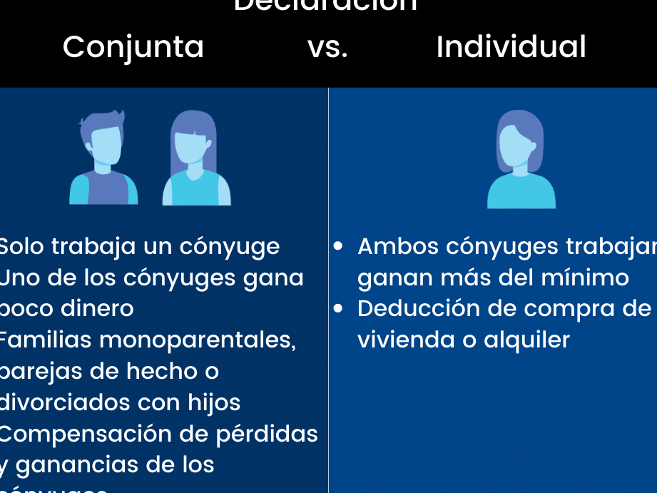 diferencias clave entre declaracion conjunta e individual cual presentar