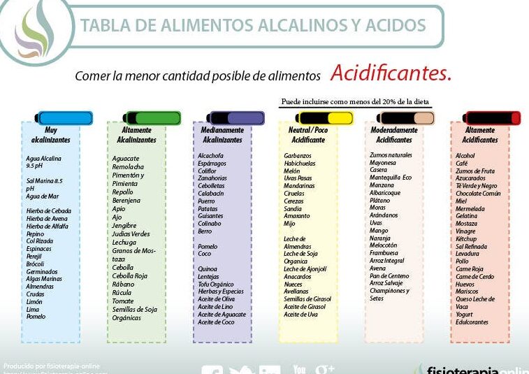 diferencias clave entre alimentos acidos y alcalinos todo lo que necesitas saber